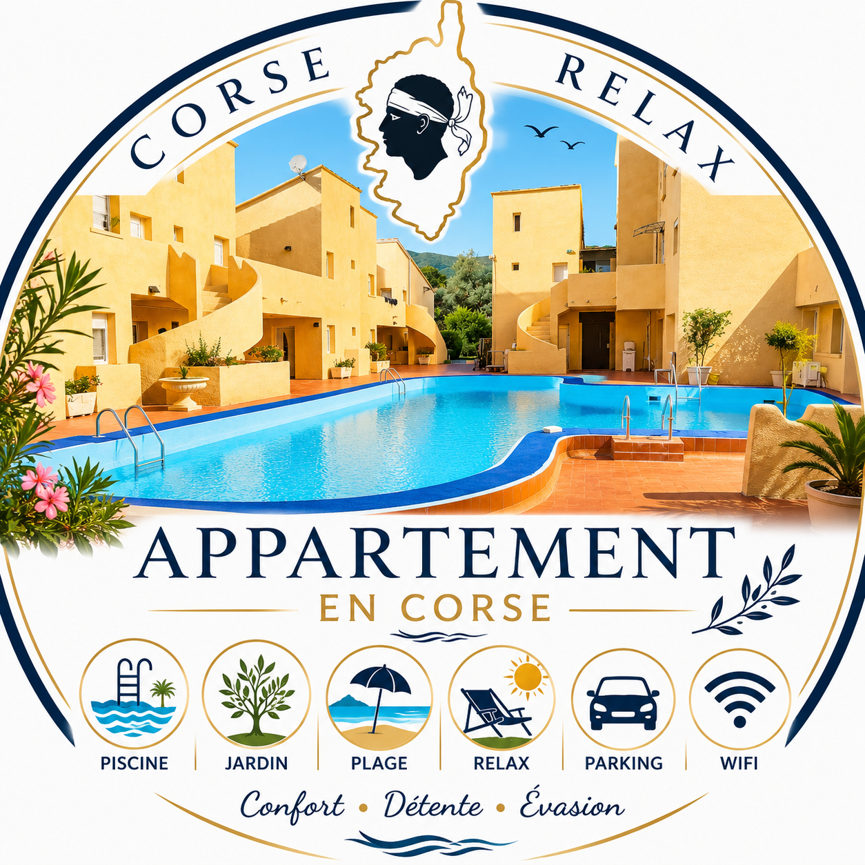 Logo corse appartement résidence 